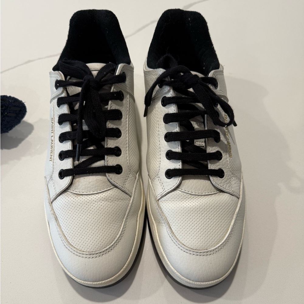 Saint Laurent White Leather Men's Shoes